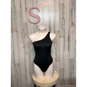 Black One-Shoulder Bodysuit Women’s Size S